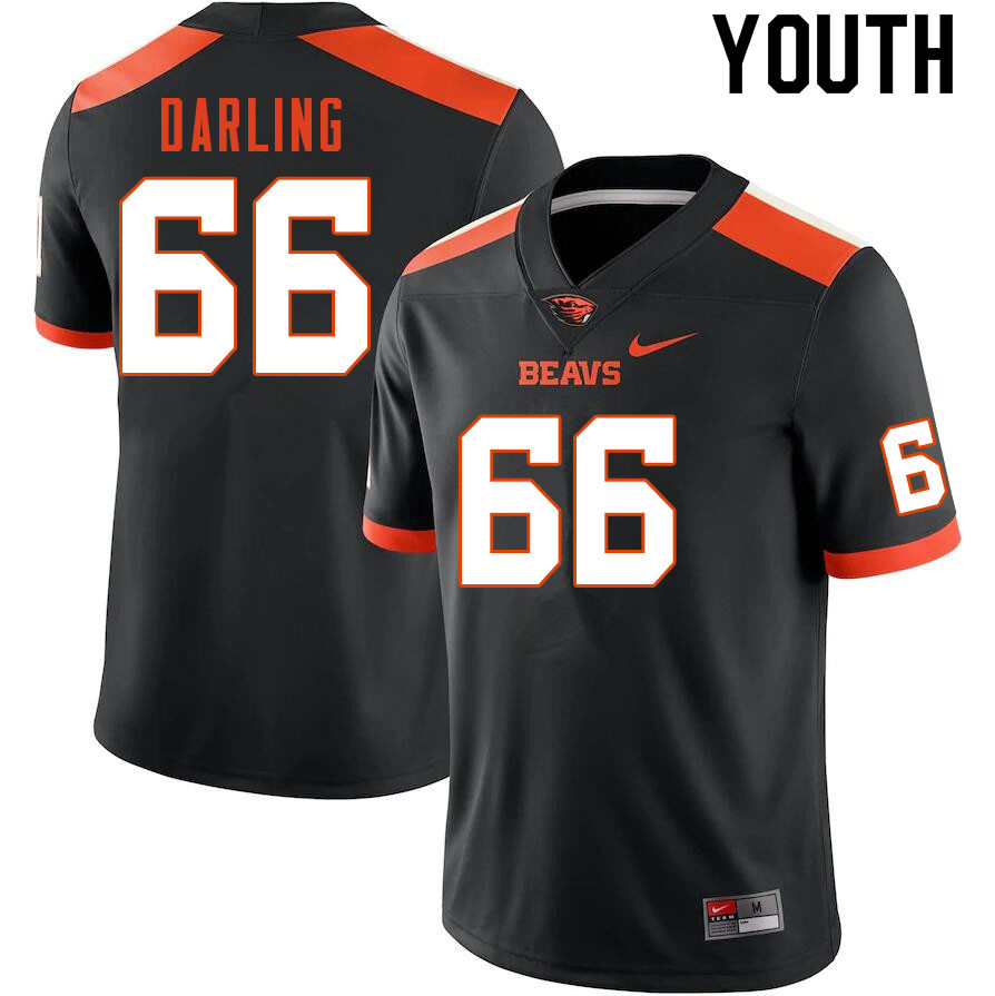 Youth #66 Cooper Darling Oregon State Beavers College Football Jerseys Sale-Black
